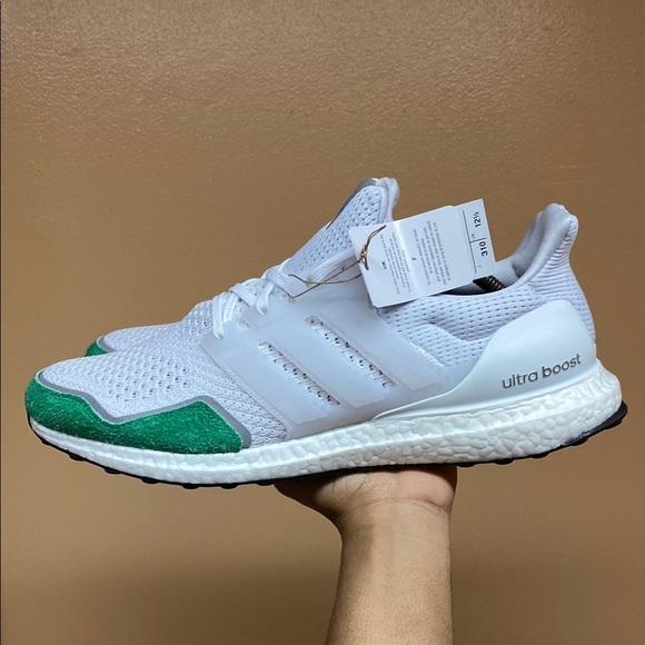 Adidas Ultra Boost 1.0 DNA Cloud White Green Running Sneakers - Picture 3 of 17